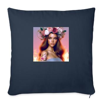 Beautiful. - Sofa pillowcase 17,3'' x 17,3'' (45 x 45 cm) - navy - Front