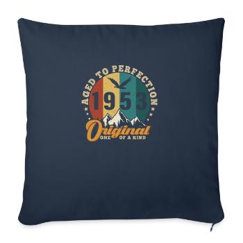 Les légendes sont nées en 1953 Vintage - Housse de coussin décorative 45 x 45 cm - bleu marine - Devant