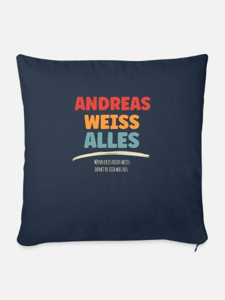Andreas weiss Alles - Sofakissenbezug 45 x 45 cm - Navy