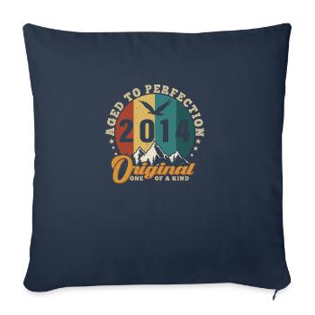 Les légendes sont nées en 2014 Vintage - Housse de coussin décorative 45 x 45 cm - bleu marine - Devant