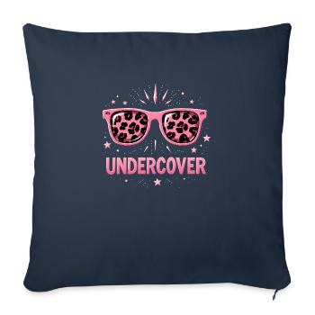 Lunettes de soleil et costume - Funny Motif - Housse de coussin décorative 45 x 45 cm - bleu marine - Devant