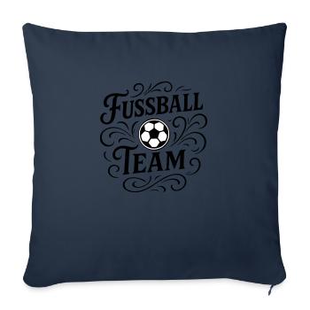 Équipe de football - Housse de coussin décorative 45 x 45 cm - bleu marine - Devant