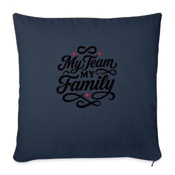 Team Family Forever - Sofa pillowcase 17,3'' x 17,3'' (45 x 45 cm) - navy - Front