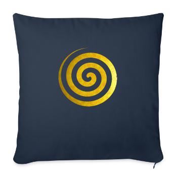 Spiral GOLD - Sofa pillowcase 17,3'' x 17,3'' (45 x 45 cm) - navy - Front