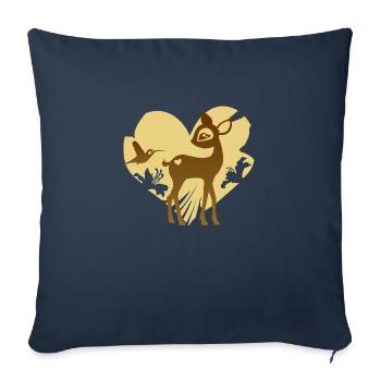 Chamois - Housse de coussin décorative 45 x 45 cm - bleu marine - Devant