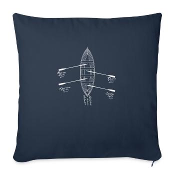 Skiff - Sofa pillowcase 17,3'' x 17,3'' (45 x 45 cm) - navy - Front