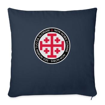 Jerusalem Crusader Cross - Sofa pillowcase 17,3'' x 17,3'' (45 x 45 cm) - navy - Front