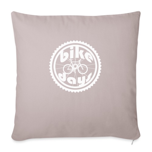bikedays bianco - Copricuscino per divano, 45 x 45 cm