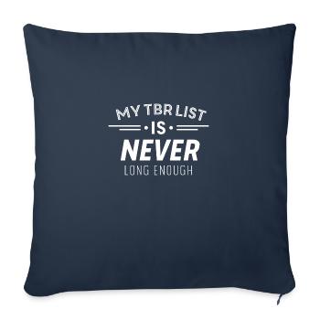 My TBR list - Sofa pillowcase 17,3'' x 17,3'' (45 x 45 cm) - navy - Front