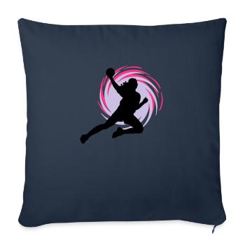 Wirbel Handballerin - Sofakissenbezug 45 x 45 cm - Navy - Vorne
