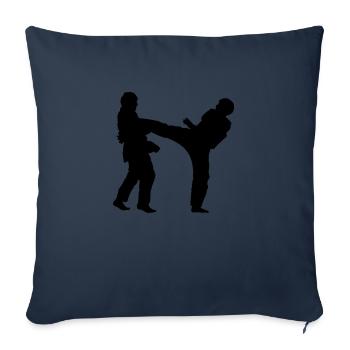 kickers taekwondo - Housse de coussin décorative 45 x 45 cm - bleu marine - Devant