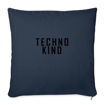 Techno Kind schwarz - Sofakissenbezug 45 x 45 cm - Navy - Vorne
