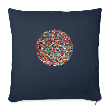 Earth - Housse de coussin décorative 45 x 45 cm - bleu marine - Devant