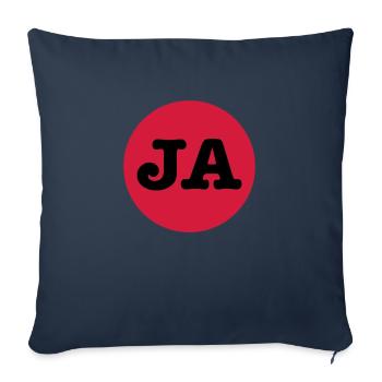 JA - für JA-Sager - Sofakissenbezug 45 x 45 cm - Navy - Vorne