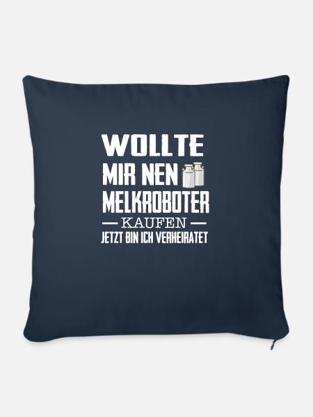 Melkroboter - Sofakissenbezug 45 x 45 cm - Navy