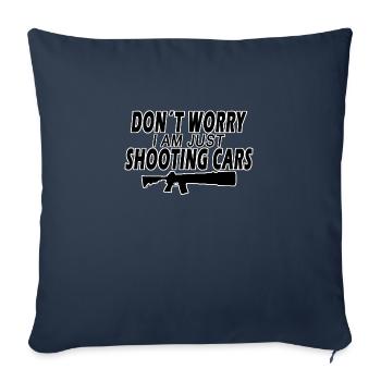 Shooting Cars - Sofakissenbezug 45 x 45 cm - Navy - Vorne