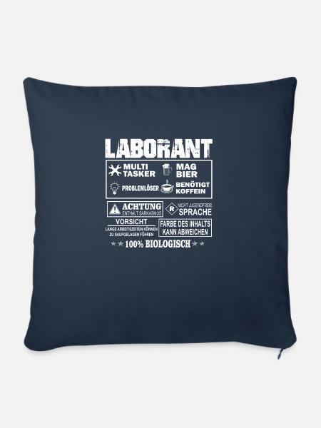 Laborant - Sofakissenbezug 45 x 45 cm - Navy