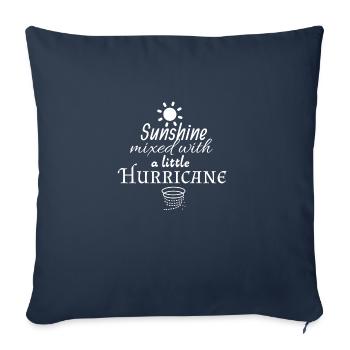 Soleil mélangé avec un peu de l'ouragan - Housse de coussin décorative 45 x 45 cm - bleu marine - Devant
