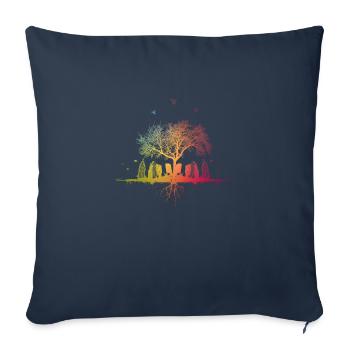 blurred city - Housse de coussin décorative 45 x 45 cm - bleu marine - Devant