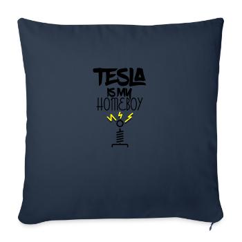Tesla is my homeboy - Sofakissenbezug 45 x 45 cm - Navy - Vorne
