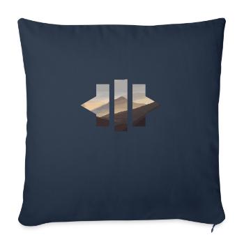 Geometric Mountains - Sofa pillowcase 17,3'' x 17,3'' (45 x 45 cm) - navy - Front