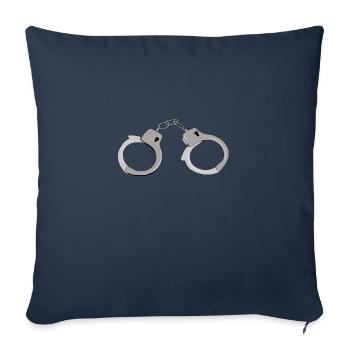 Handschellen - Sofakissenbezug 45 x 45 cm - Navy - Vorne