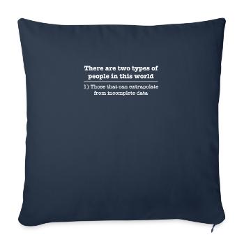 Extrapolate Data people - Sofa pillowcase 17,3'' x 17,3'' (45 x 45 cm) - navy - Front