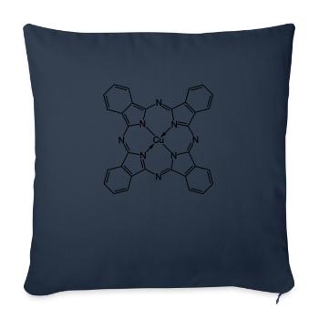Le bleu de phtalocyanine de cuivre - Housse de coussin décorative 45 x 45 cm - bleu marine - Devant