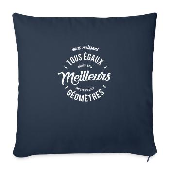 Les meilleurs deviennent Géomètres - Housse de coussin décorative 45 x 45 cm - bleu marine - Devant