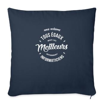 Les meilleurs deviennent Informaticiens - Housse de coussin décorative 45 x 45 cm - bleu marine - Devant