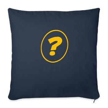interrogation - Housse de coussin décorative 45 x 45 cm - bleu marine - Devant