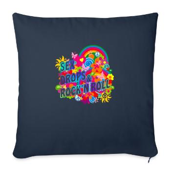 SEX DROPS & ROCK'N ROLL - Sofakissenbezug 45 x 45 cm - Navy - Vorne
