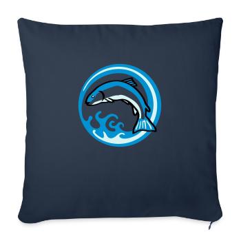 fishing_b_3c - Sofa pillowcase 17,3'' x 17,3'' (45 x 45 cm) - navy - Front