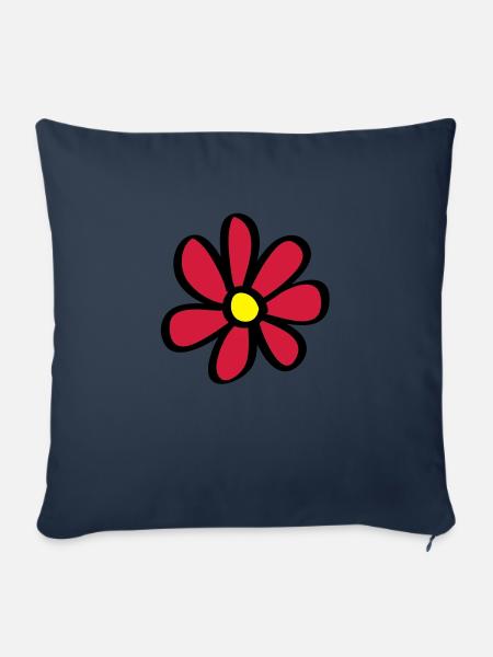 Blume - Sofakissenbezug 45 x 45 cm - Navy
