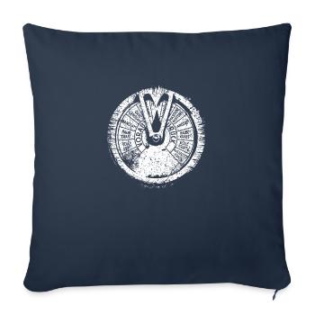 Maschinentelegraph (à l'ancienne blanc) - Housse de coussin décorative 45 x 45 cm - bleu marine - Devant