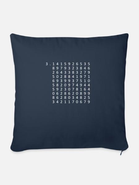 Pi auf 100 Dezimalstellen - Sofakissenbezug 45 x 45 cm - Navy