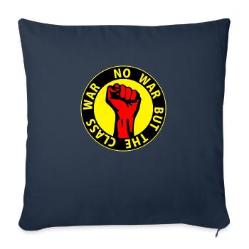 Digital - no war but the class war - against - Housse de coussin décorative 45 x 45 cm - bleu marine - Devant