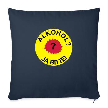 L'alcool oui s'il vous plaît! - Housse de coussin décorative 45 x 45 cm - bleu marine - Devant