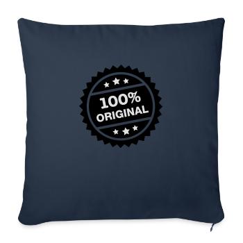 original_100_f2 - Housse de coussin décorative 45 x 45 cm - bleu marine - Devant
