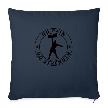 No Pain No Strength - Housse de coussin décorative 45 x 45 cm - bleu marine - Devant