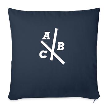 Enfants ABC - Housse de coussin décorative 45 x 45 cm - bleu marine - Devant