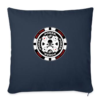 poker team design 3 - Sofakissenbezug 45 x 45 cm - Navy - Vorne