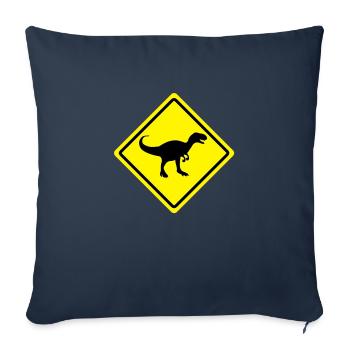 dino__shield__f2 - Housse de coussin décorative 45 x 45 cm - bleu marine - Devant