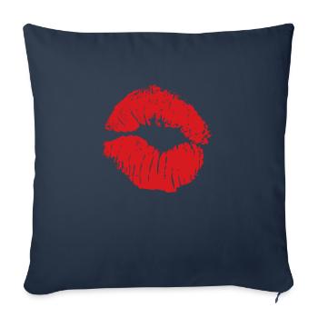 Baisers De - Housse de coussin décorative 45 x 45 cm - bleu marine - Devant