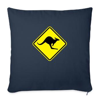 kangoroo_shield__f2 - Housse de coussin décorative 45 x 45 cm - bleu marine - Devant