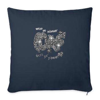 Noce de diamant - Housse de coussin décorative 45 x 45 cm - bleu marine - Devant