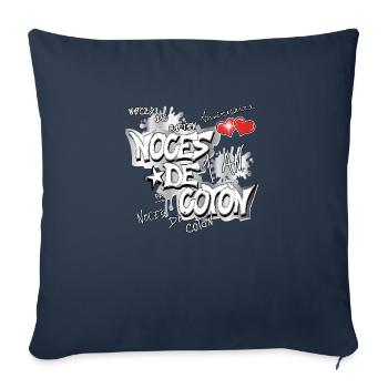 Noces de coton LUI.png - Housse de coussin décorative 45 x 45 cm - bleu marine - Devant