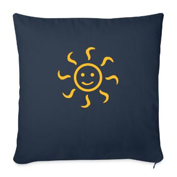 Sun - Housse de coussin décorative 45 x 45 cm - bleu marine - Devant
