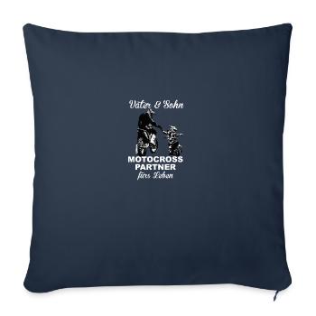 Moto shirt • Motorcross Enduro • Cadeau - Housse de coussin décorative 45 x 45 cm - bleu marine - Devant