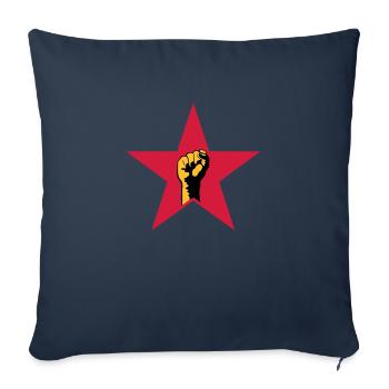 revolution star - Housse de coussin décorative 45 x 45 cm - bleu marine - Devant